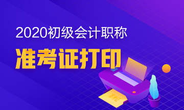 2020年新疆兵团初级会计职称准考证打印时间在何时？